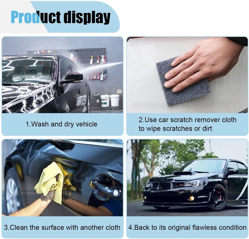 LHDOS 3PCS Nano Sparkle Cloth Car Scratches Remover - Nanosparkle Cloth Scratch Remover Fix Tool - Nano Sparkle Cloth for Car Scratches-Easy to Repair Paint Scratches, Surface Polishing, Water Spots (4"×4") - Image 3